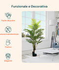 Garden Friend Areca-Palme aus Polyethylen mit 33 Blättern und Topf mit Moos 160cm EAN 8023755056483