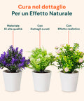 Garden Friend Set aus 3 künstlichen Zimmerpflanzen mit modernen Töpfen für Haus oder Büro EAN 8023755068431