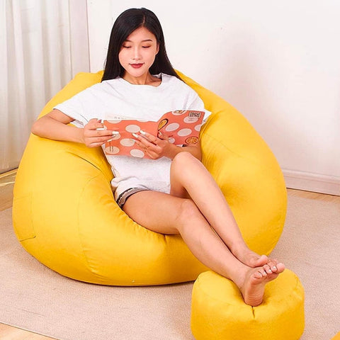 Bild-5-King-Collection-Sitzsack-aus-Nylon-65x62cm-gelb-EAN-8023755045937