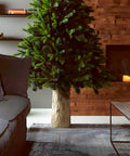 Bild-5-Nataluna-Weihnachtsbaumständer in Form eines natürlichen Baumstamms-33x27xh415cm-EAN-8051094888953