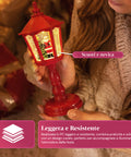 saint joy lampada natalizia con neve luci led e musica usb 2 colori ean 8050043128195