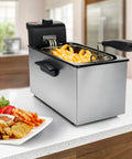 Tristar Fritteuse 3l aus Edelstahl 2000W mit Thermostat 130 190C silber EAN 8713016083739