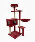 puppy lovers 120 cm hoher Kratzbaum für Katzen mit Schlafhöhle und mehrstöckiger Hängematte verschiedene Farben EAN 8054806950542