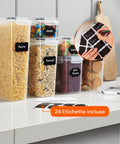 avilia home luftdichte Lebensmittelbehälter Set mit 24 Stück in verschiedenen Größen mit Etiketten ean 8052879011306