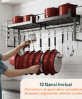 avilia home Wandorganizer mit 12 Haken für Töpfe Deckel und Küchenutensilien Set mit 2 EAN 8052879011047