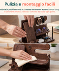 avilia home Schreibtischorganizer aus Holz mit Smartphonehalter und Uhrenhalter inklusive Fach für Ladekabel 255x15x185 cm ean 8052879011412