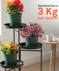 avilia home Blumentopfständer aus Eisen mit 3 Etagen 20 cm Pflanzenständer für den Innenbereich ean 8056819053227