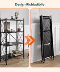 avilia home klappbares mobiles Regal mit 4 Ebenen und feststellbaren Schwenkrädern EAN 8052879010484