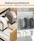 avilia home platzsparende vertikale Geschirrabtropfgestelle Set mit 4 Metallteilen 2 Größen platzsparend EAN 8052879010972