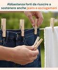 avilia home Set mit 100 Mehrzweckklammern aus Holz mit Stahlfeder EAN 8052879010712