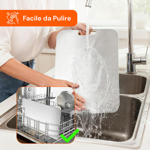 avilia home Set mit 3 doppelseitigen Schneidebrettern verschiedene Größen aus rostfreiem Edelstahl ean 8052879011498