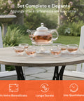 Avilia Teeservice aus Borosilikatglas mit Teesieb und Heizkerze EAN 8052879010293