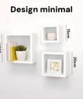 Five Simply Smart Set 3 Würfelwandregale drei Größen aus weißem MDF EAN 3560234489806
