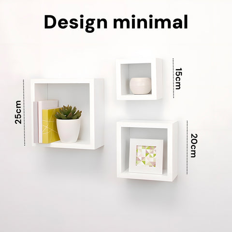Five Simply Smart Set 3 Würfelwandregale drei Größen aus weißem MDF EAN 3560234489806