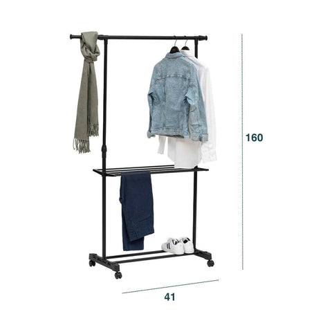 bild-6-five-simply-smart-verstellbarer-kleiderständer-mit-kleiderstange-und-rollen-145x41x160cm-ean-3560232667800