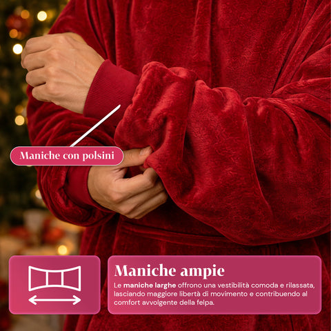 saint joy coperta con maniche e cappuccio felpa coperta oversize 2 colori ean 8050043128386