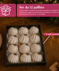 saint joy palline di natale set 12 pezzi a8 cm stile antico 2 colori ean 8050043128263