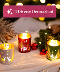 Saint Joy Set mit 3 dekorativen Kerzenhaltern aus Glas in limitierter Weihnachtsedition EAN 8050043127624