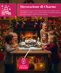 Saint Joy animiertes Weihnachtsdorf Frostvale mit LED Lichtern Musik und beweglichem Schlitten EAN 8050043127440