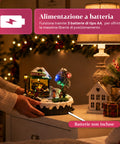 saint joy villaggio di natale luminoso gliderink pista di pattinaggio animata con musica e luci led decorazione in resina 208x207x172 cm a batterie aa ean 8050043127716