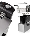Tristar Fritteuse 3l aus Edelstahl 2000W mit Thermostat 130 190C silber EAN 8713016083739