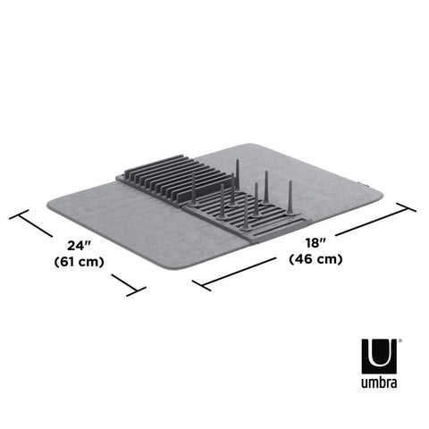 Bild-6-Umbra-Geschirrabtropfer-mit-absorbierender-Matte-47x17x9cm-grau-EAN-028295387224