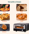 Vielseitiger und geräumiger Ofen für Pizza, Brot, Focaccia, Kuchen und Grissini, professionelles Backen direkt zu Hause
