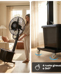 Wintem industrieller Vernebelungsventilator 230 W mit 65 cm Aluminiumflügeln 3 Oszillationsgeschwindigkeiten EAN 8056819040241