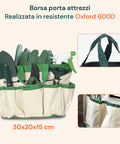 zendea Gartenwerkzeugset 6-teilig mit Tasche 30x20x15 cm und Handschuhen komplett für den Außenbereich EAN 8015361456313