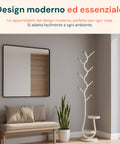 Avilia Home moderner weißer Metallkleiderständer mit 2 runden Ablagen 24 cm robuste und platzsparende Struktur Höhe 1665 cm EAN 8052879010217