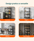 avilia home klappbares mobiles Regal mit 4 Ebenen und feststellbaren Schwenkrädern EAN 8052879010484