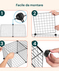 Avilia Home modulares Gitterregal mit 4 Ablagen vielseitiger und robuster Organizer EAN 8056819052879