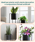 avilia home Set mit 2 Pflanzenhaltern mit Topf und Eisenstruktur modernes Design ean 8056819053234