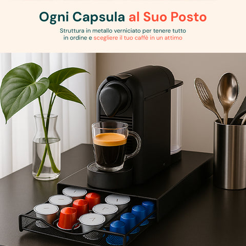Avilia Kapselhalter 2 in 1 kompatibel mit Nespresso und A Modo Mio mit Maschinenbasis EAN 8015361084738