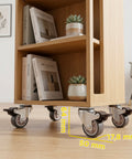 Daima Set mit 4 universellen 50 mm Lenkrollen um 360 Grad drehbare Rollen aus Gummi und Stahl Tragfähigkeit 200 kg Komplettset mit Schrauben und Schraubendreher EAN 8056590070529