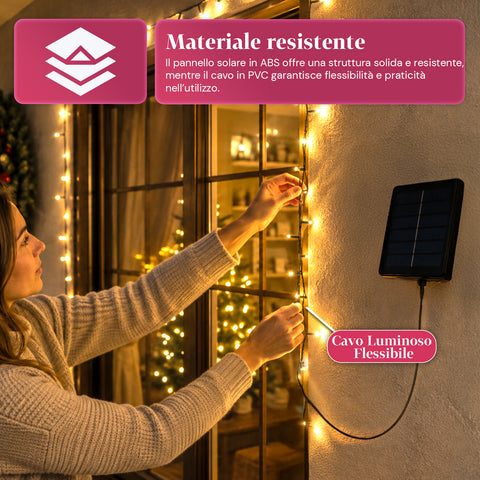 saint joy luci natalizie da esterno solari con telecomando 4 lunghezze ean 8050043128454