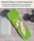 Sonnenliege für maximale Entspannung und hohen Komfort, Maße 188x55x24 cm, so konzipiert, dass sie dir optimalen Komfort bietet, ohne viel Platz einzunehmen
