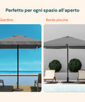 zendea Gartensonnenschirm 3x3 verstellbar mit neigbarem Gelenk und Seilzug EAN 8015361595395