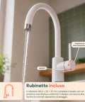 Avilia Home Küchenspüle mit zwei Becken mit oder ohne Abtropffläche, weiß oder schwarz, Armatur inklusive EAN 8056819079098