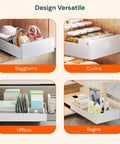 avilia home ausziehbarer platzsparender Organizer Mehrzweckbehälter mit Gleitschiene weiß EAN 8052879011832