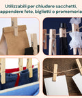 avilia home Set mit 100 Mehrzweckklammern aus Holz mit Stahlfeder EAN 8052879010712