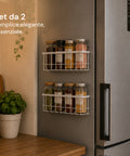 Avilia Home Set mit 2 magnetischen Mehrzweckkörben aus Stahl, platzsparender Gitter-Organizer ohne Bohren, maximale Tragkraft 5 kg EAN 8052879011979