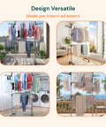 avilia home vertikaler Wäscheständer mit 3 Ebenen Rädern und ausziehbaren klappbaren Armen EAN 8052879010309