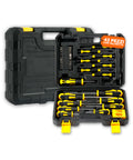 Daimann professionelles magnetisches Schraubendreher Set 43 teilig mit Koffer Schraubendreher Set mit Magnetisierer und Entmagnetisierer rutschfesten Bits und ergonomischem Griff EAN 8056590070451