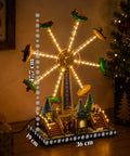 saint joy ruota panoramica natalizia skywheel con luci led melodie e doppia rotazione villaggio con biglietteria e personaggi 477 cm ean 8050043127754