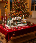 Saint Joy animiertes Weihnachtsdorf Frostvale mit LED Lichtern Musik und beweglichem Schlitten EAN 8050043127440