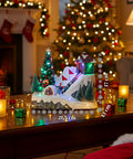 Saint Joy animiertes Weihnachtsdorf Glimmerpine mit LED Lichtern Musik und beweglicher Bahn EAN 8050043127464