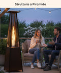 Wintem pyramidenförmiger Gasheizstrahler für den Außenbereich mit einstellbarem Thermostat 12 kW EAN 8052286432091