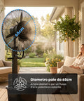Wintem industrieller Vernebelungsventilator 230 W mit 65 cm Aluminiumflügeln 3 Oszillationsgeschwindigkeiten EAN 8056819040241