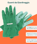 zendea Gartenwerkzeugset 6-teilig mit Tasche 30x20x15 cm und Handschuhen komplett für den Außenbereich EAN 8015361456313